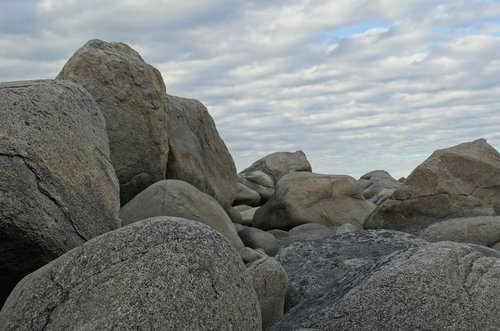 stone beach  norway  eggum