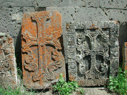 stone crosses rock carving antique