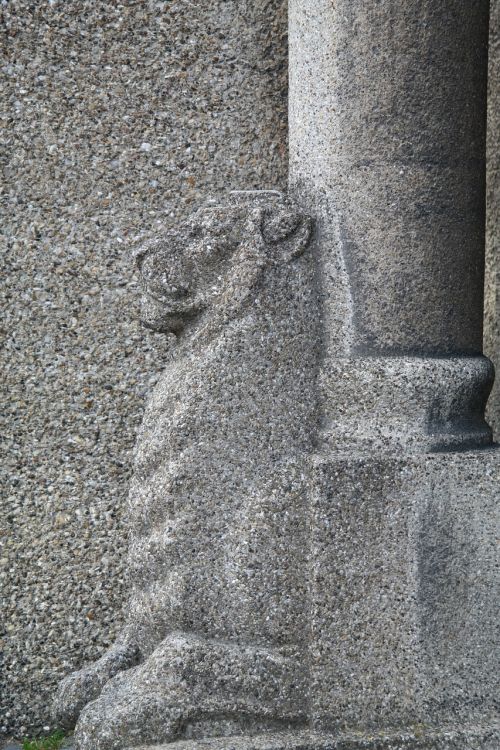 stone figure figure lion