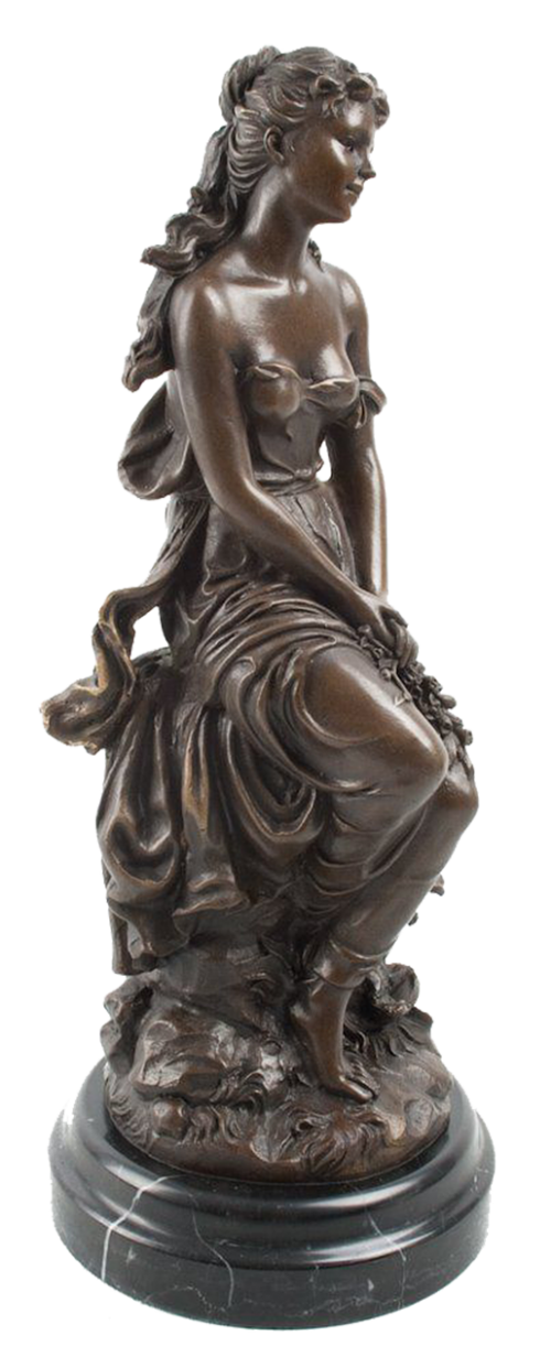 stone figure woman isolated