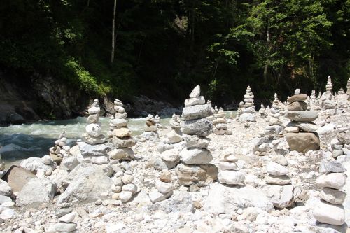 stone forest cairn stacked