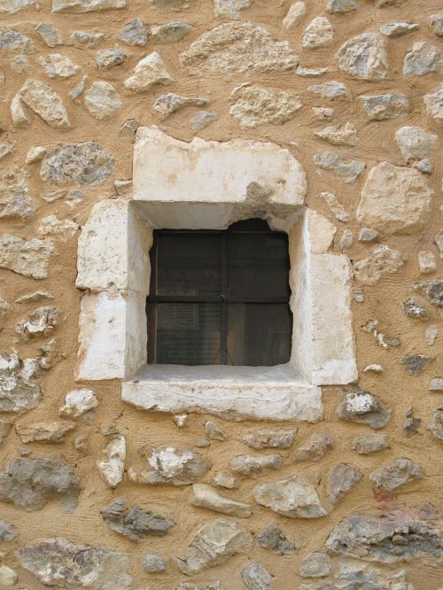 stone house window facade