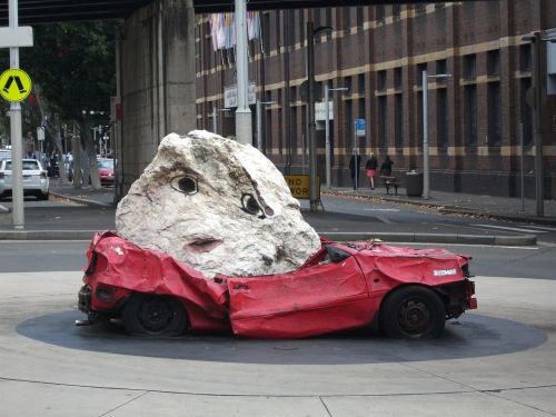 stone in the car auto stone