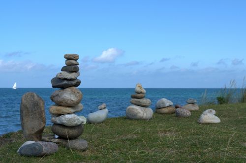 stone tower sea stones