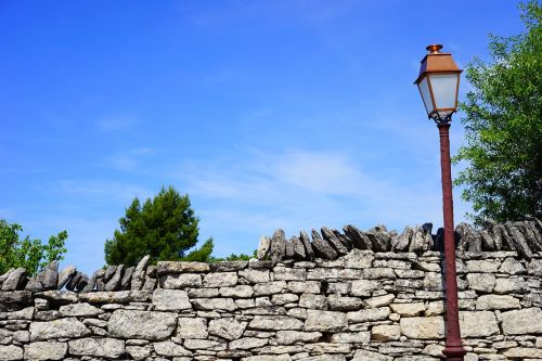 stone wall wall lantern
