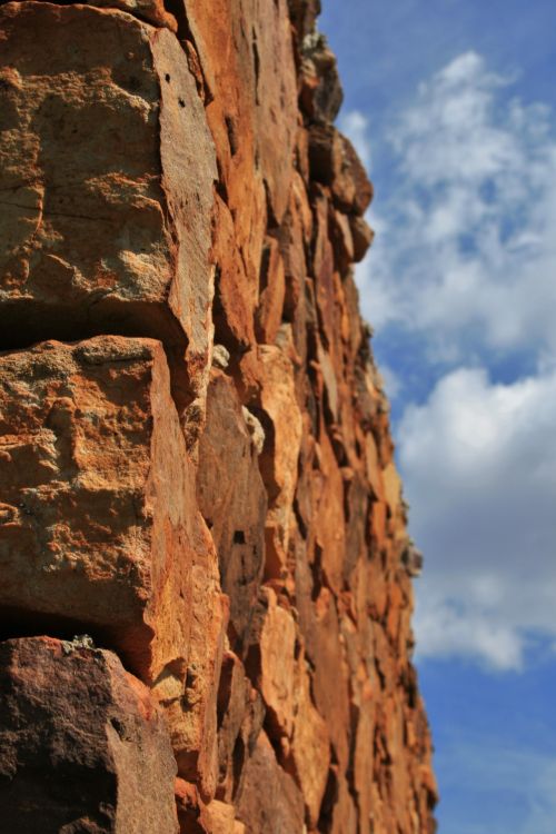 Stone Wall And Blue Sky