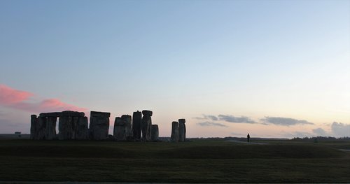 stonehenge  sunset  evening