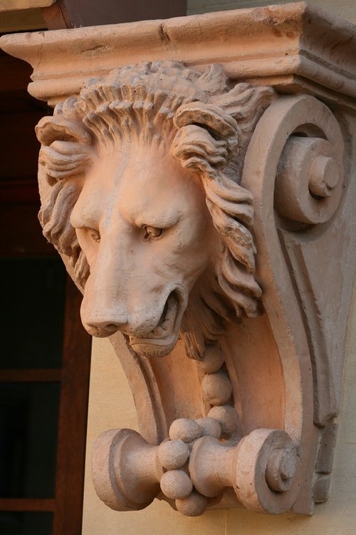 stonemason work  stone sculpture  stone lion