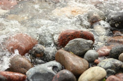 stones beach sand