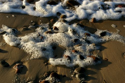 foam stones beach