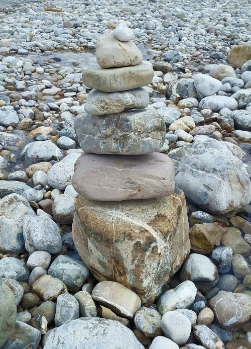 stones cairn art