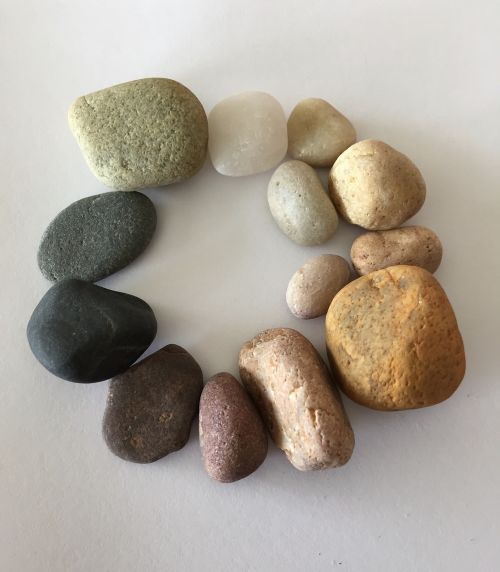 stones pebbles color