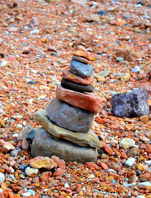 stones reddish nature