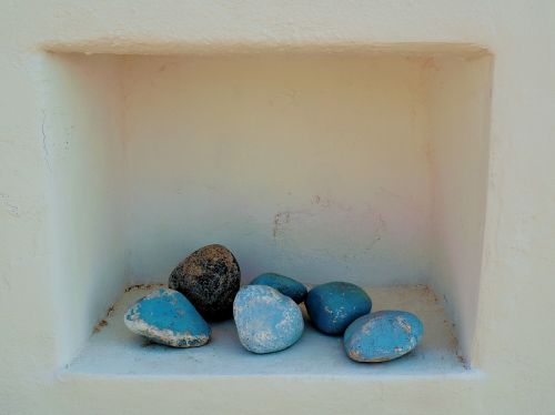 stones blue white