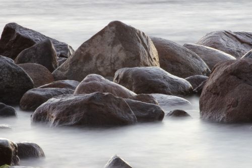 stones water sea