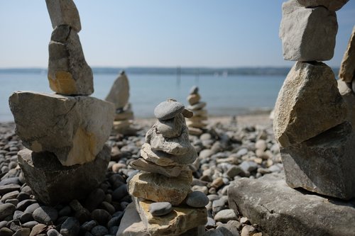 stones  lake constance  lake