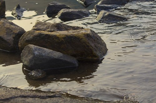 stones  water  dusk