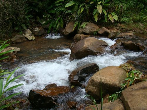 stones cascade water