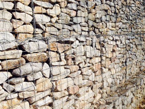 stones wall grey