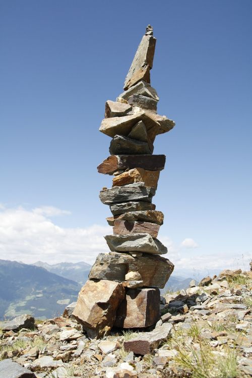 stones stone tower mountain