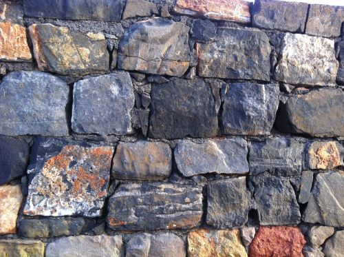 stones colorful wall