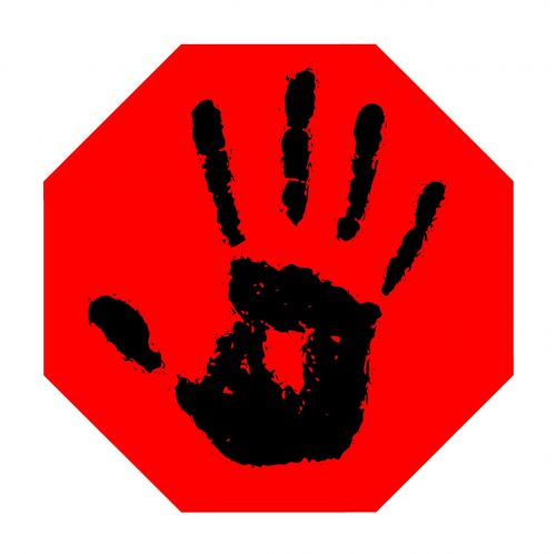 stop hand finger