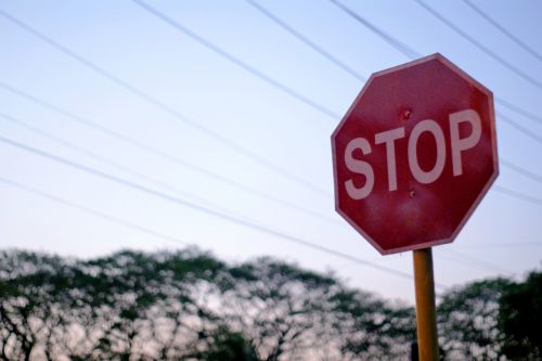 stop sign lines