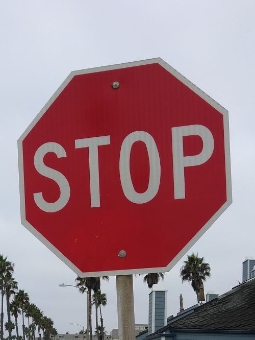stop sign red