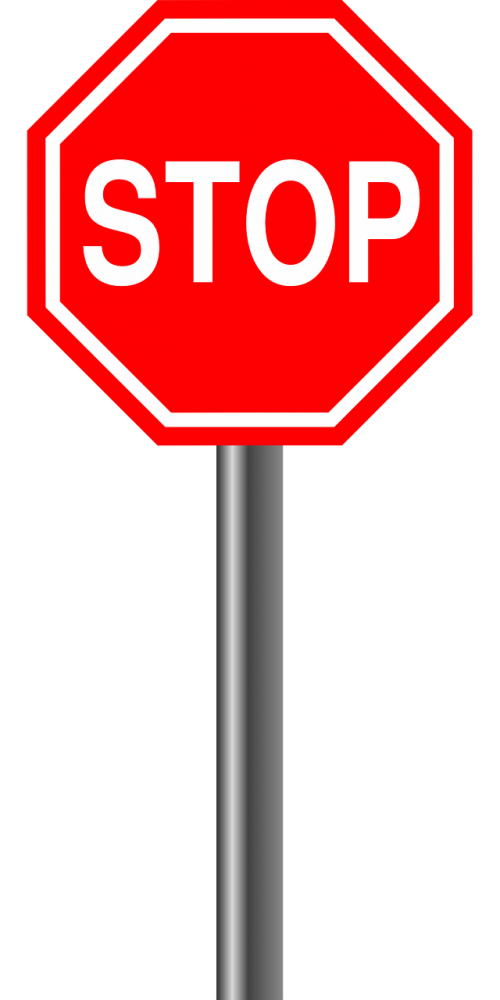 stop alloy sign