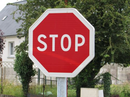 stop road sign