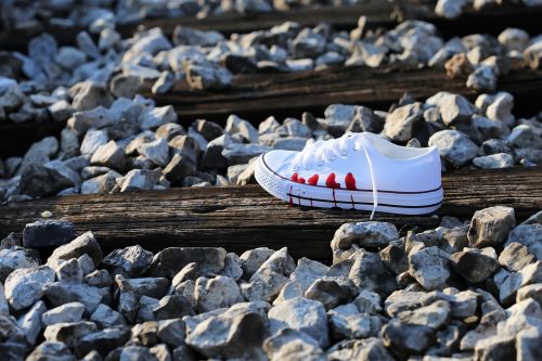 stop teenager suicide bloody sneaker on railway remembering kids and teens