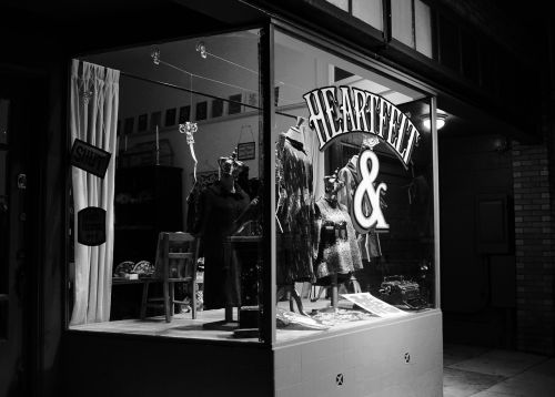 store shop black and white