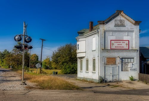 storefront church  abandoned  buildings