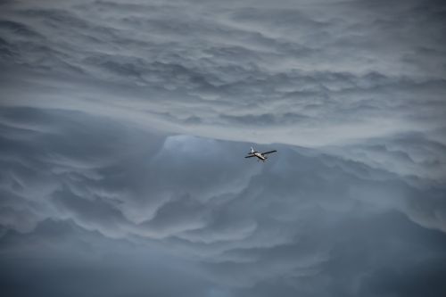 storm plane flying