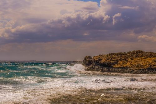 storm sea waves