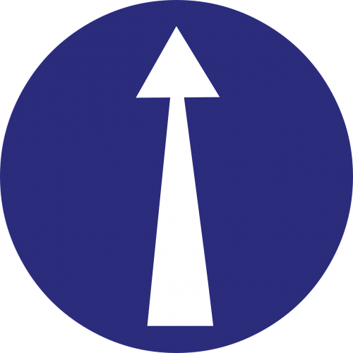 straight ahead arrow direction