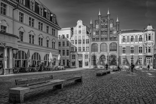 stralsund  historic center  old market