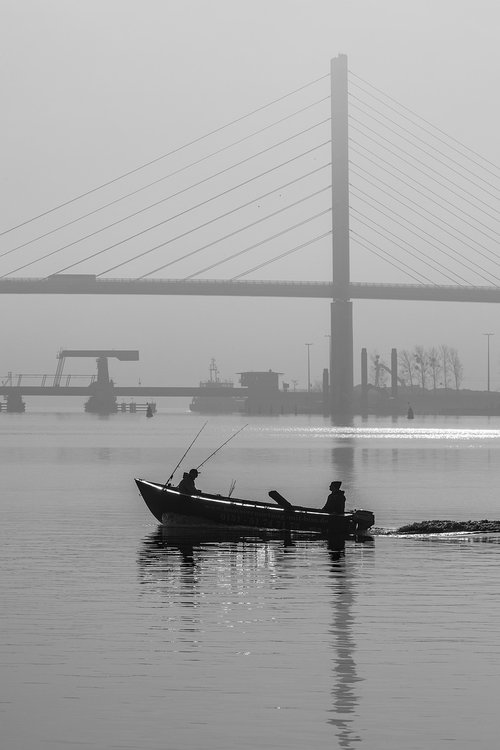 stralsund  bridges  fisherman