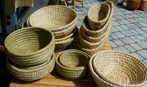 straw basket wicker basket handmade product