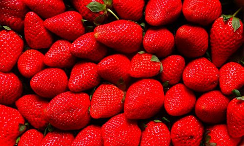 strawberries red plum jam