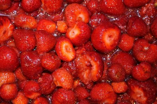 strawberries red fruits