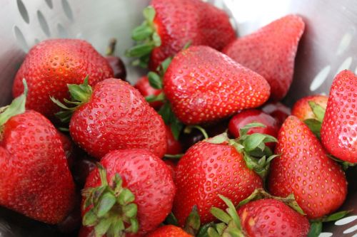 strawberries fruit red