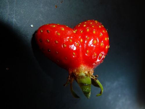 strawberry heart love
