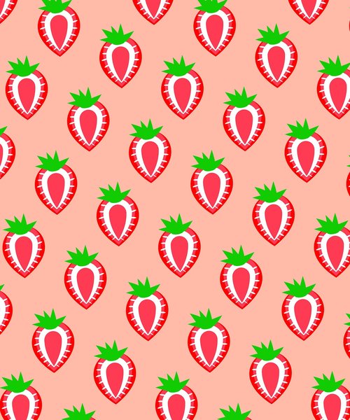 strawberry  pattern  cartoon