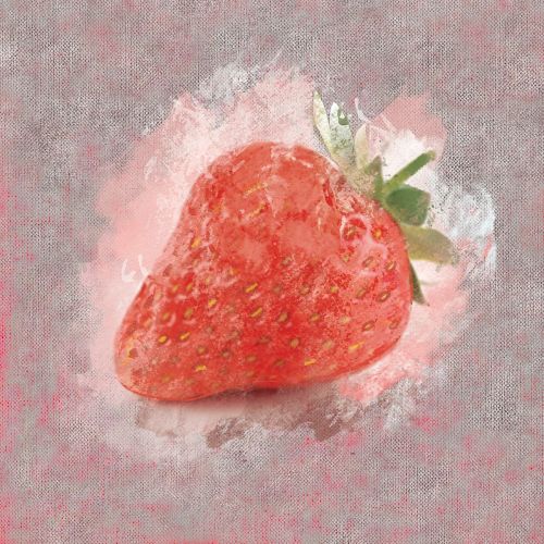 strawberry watercolor fruit