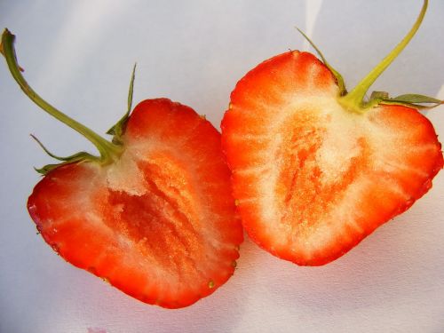 strawberry sliced half