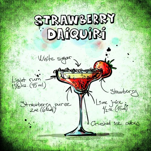 strawberry daiquiri cocktail drink