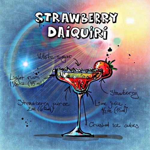 strawberry daiquiri cocktail drink
