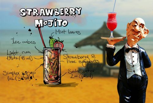 strawberry mojito cocktail drink