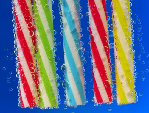 straws drink colorful